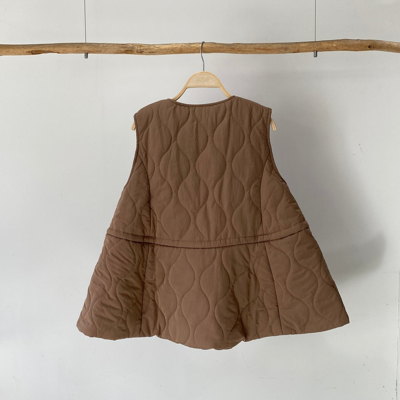【ハモミシノオトナフク】Quilted flared vest