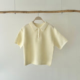 【ハモミシノオトナフク】Mesh polo knit shirt
