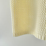 【ハモミシノオトナフク】Mesh polo knit shirt