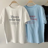 【ハモミシノオトナフク】[always] logo print T-shirt