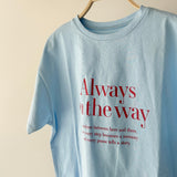 【ハモミシノオトナフク】[always] logo print T-shirt