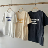 【ハモミシノオトナフク】flocked logo T-shirt
