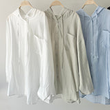 【ハモミシノオトナフク】Oversized hooded sheer shirt