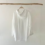 【ハモミシノオトナフク】Oversized hooded sheer shirt