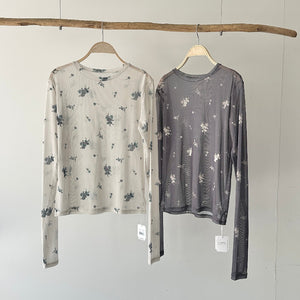 【ハモミシノオトナフク】Small flower print pullover