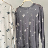 【ハモミシノオトナフク】Small flower print pullover