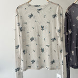 【ハモミシノオトナフク】Small flower print pullover