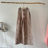 【ハモミシノオトナフク】Chemically colored wide-leg denim