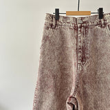 【ハモミシノオトナフク】Chemically colored wide-leg denim