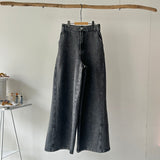 【ハモミシノオトナフク】Chemically colored wide-leg denim