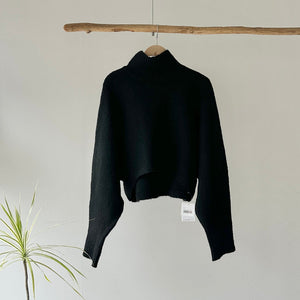 【ハモミシノオトナフク】Batwing High-Neck Knit Sweater