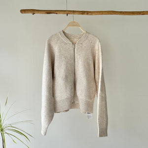 【ハモミシノオトナフク】Melange Knit Jacket