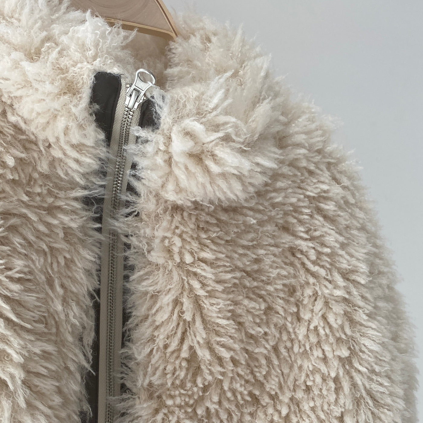 【ハモミシノオトナフク】Poodle Boa DoubleZip Cropped Jacket