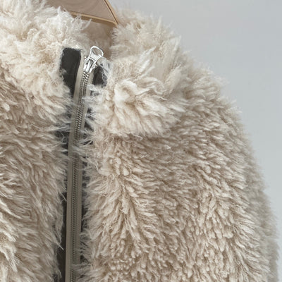 【ハモミシノオトナフク】Poodle Boa DoubleZip Cropped Jacket