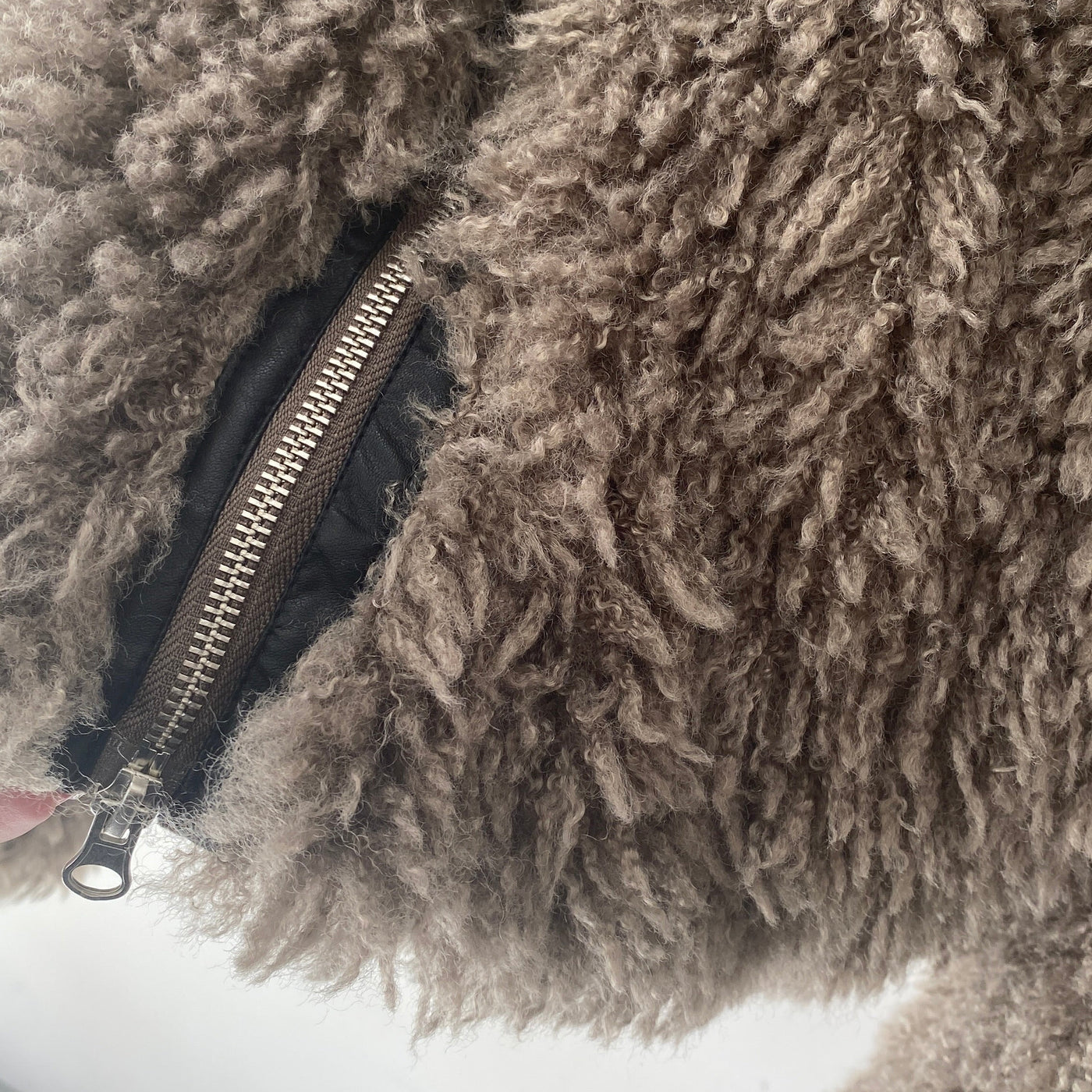 【ハモミシノオトナフク】Poodle Boa DoubleZip Cropped Jacket