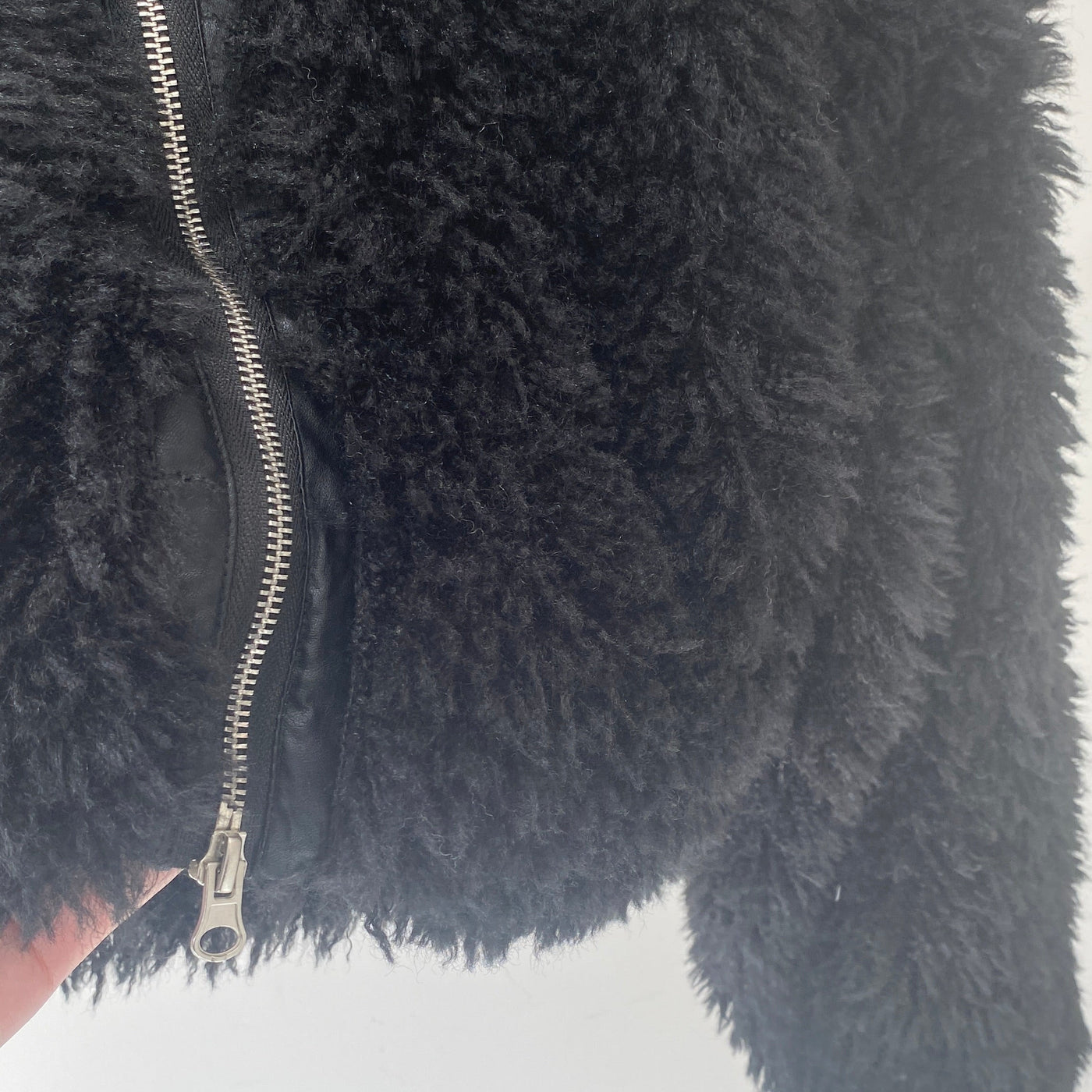 【ハモミシノオトナフク】Poodle Boa DoubleZip Cropped Jacket