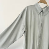 【ハモミシノオトナフク】Lace-hem shirt OP