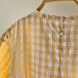 【ハモミシノオトナフク】Gingham check front tack OP