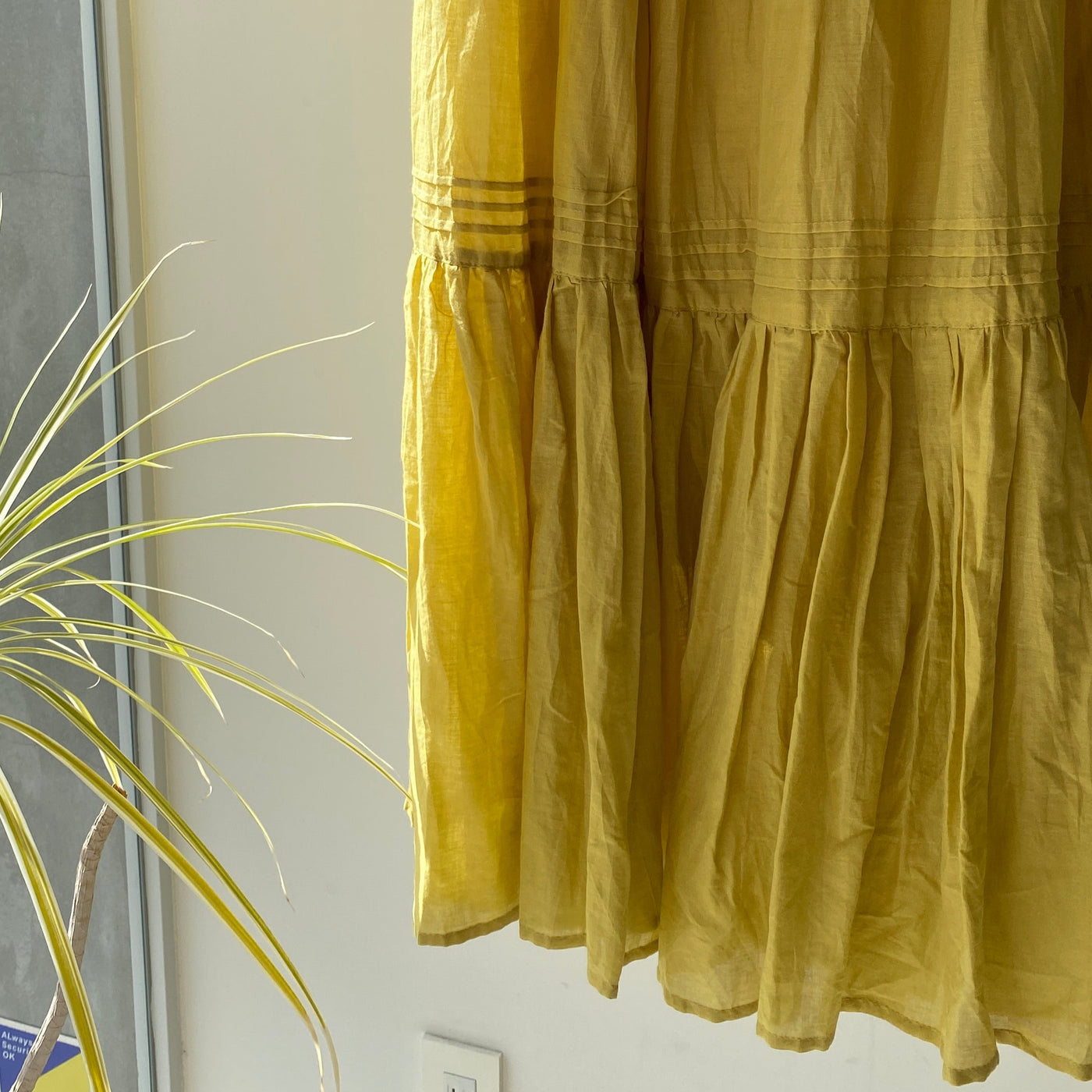 Cotton voile tiered skirt【ハモミシノオトナフク】