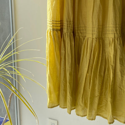 Cotton voile tiered skirt【ハモミシノオトナフク】