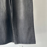 【ハモミシノオトナフク】Denim pleated wide-leg pants