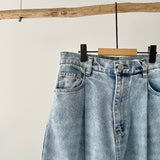 【ハモミシノオトナフク】Denim pleated cocoon pants