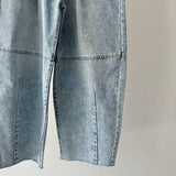 【ハモミシノオトナフク】Denim pleated cocoon pants
