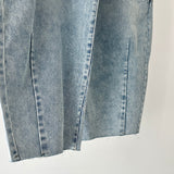 【ハモミシノオトナフク】Denim pleated cocoon pants