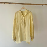 【ハモミシノオトナフク】Sheer Washed Hooded Shirt