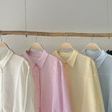 【ハモミシノオトナフク】Sheer striped oversized shirt