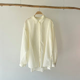 【ハモミシノオトナフク】Sheer striped oversized shirt