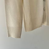 【ハモミシノオトナフク】Linen-touch metal button sheer cardigan