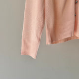 【ハモミシノオトナフク】Linen-touch metal button sheer cardigan