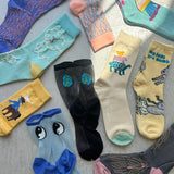 【ハモミシノオトナフク】Layered Crew Socks