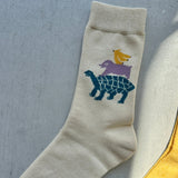 【ハモミシノオトナフク】Layered Crew Socks