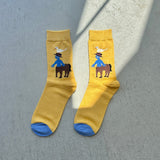 【ハモミシノオトナフク】Layered Crew Socks