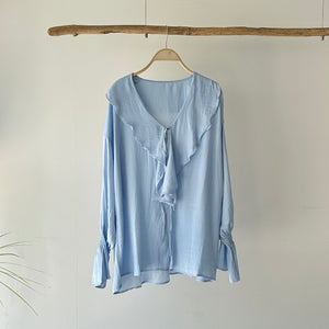 【ハモミシノオトナフク】Ruffled shirt