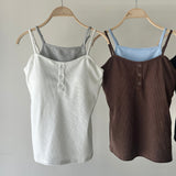 【ハモミシノオトナフク】Layered-style Henley cami