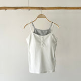 【ハモミシノオトナフク】Layered-style Henley cami