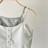 【ハモミシノオトナフク】Layered-style Henley cami
