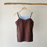 【ハモミシノオトナフク】Layered-style Henley cami
