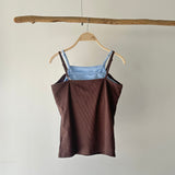 【ハモミシノオトナフク】Layered-style Henley cami