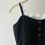 【ハモミシノオトナフク】Layered-style Henley cami