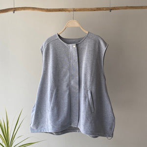 【ハモミシノオトナフク】French terry balloon vest