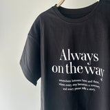 【ハモミシノオトナフク】[always] logo print T-shirt