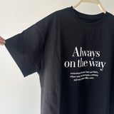 【ハモミシノオトナフク】[always] logo print T-shirt