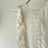【ハモミシノオトナフク】Fringe Jacquard Frill Vest