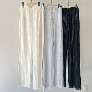 【ハモミシノオトナフク】Soft lace easy pants