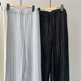【ハモミシノオトナフク】Soft lace easy pants