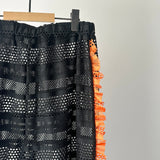 【ハモミシノオトナフク】Soft frill polka dot lace pants